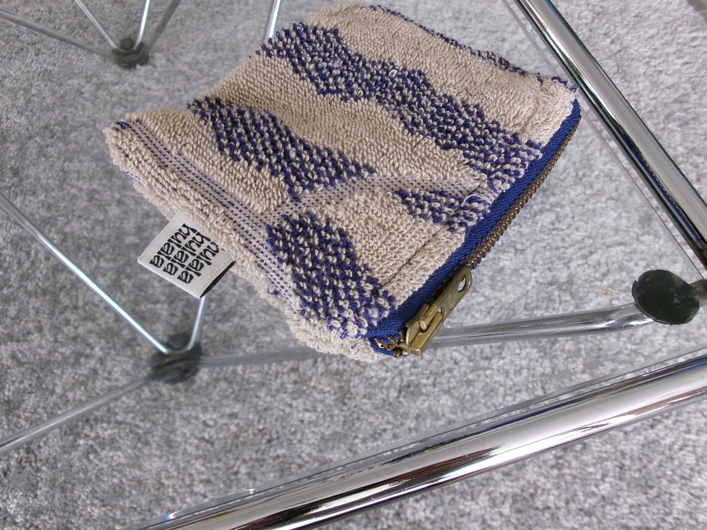 Pochette - beige & bleu marine