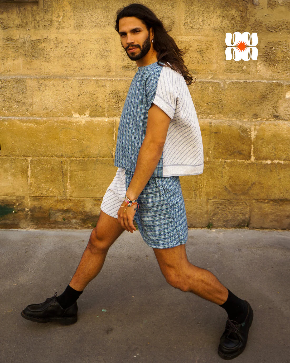 Short bleu • La Chemise Club Studio x Hulala